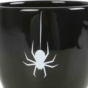 The Fashion Gift Shop: Black Spider Teacup Gothic Style Halloween with Spider Accent by Spirit of equinox, Mugs and Cups