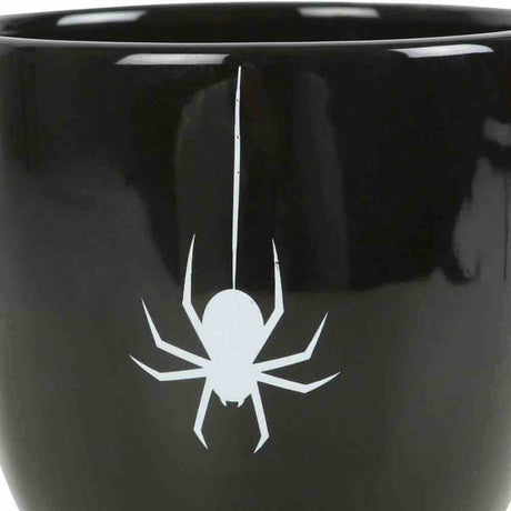 The Fashion Gift Shop: Black Spider Teacup Gothic Style Halloween with Spider Accent by Spirit of equinox, Mugs and Cups
