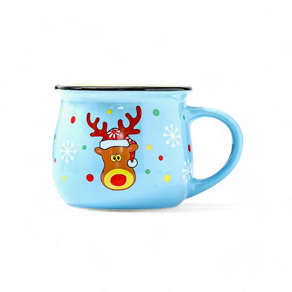 Christmas Cartoon Mugs 150ML Ceramic Hot Chocolate Cups