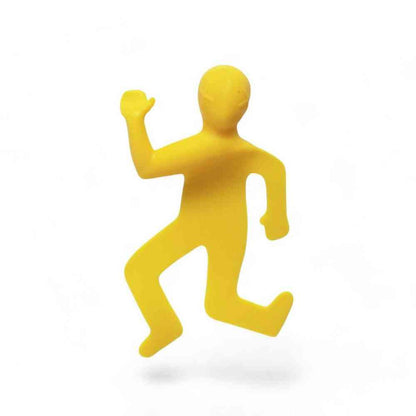 Yellow silicone squashed flat bookmark figure