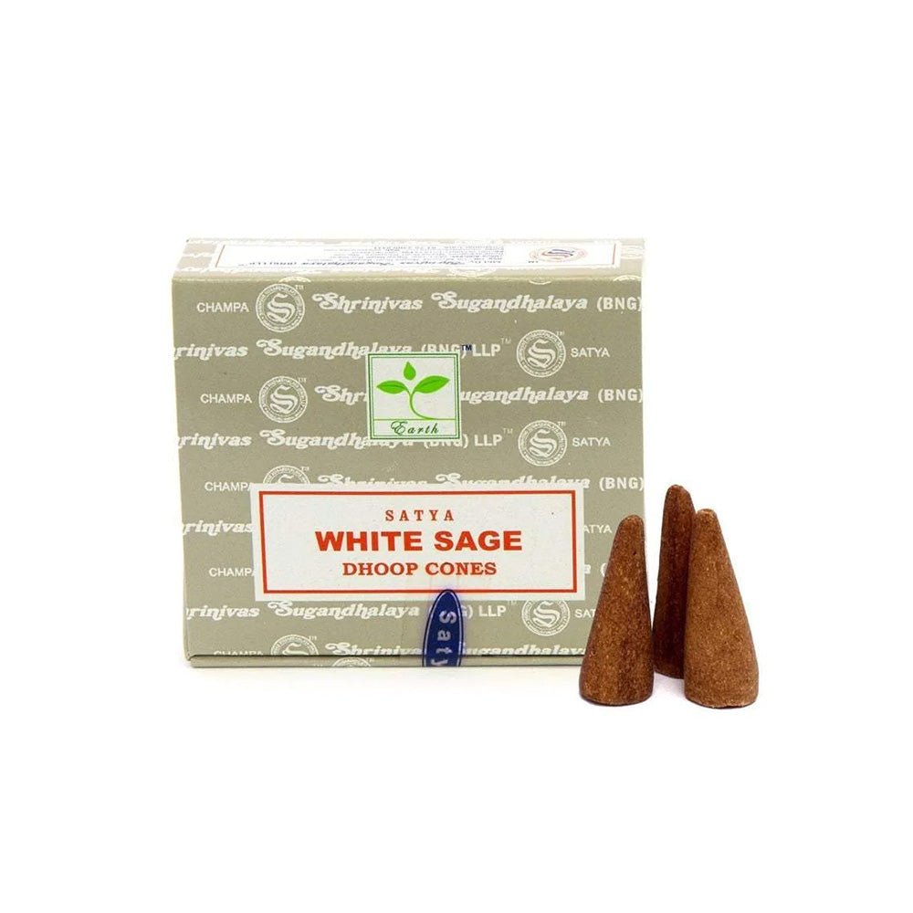 Box 12 Dhoop Incense Cones by Satya with Cone Holder - The Fashion Gift Shop Incense Cones by Satya