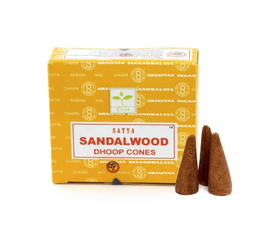 Box 12 Dhoop Incense Cones by Satya with Cone Holder - The Fashion Gift Shop Incense Cones by Satya