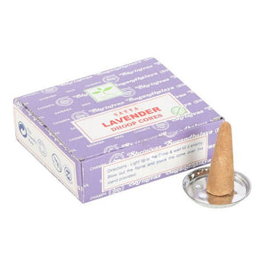 The Fashion Gift Shop: Box 12 Dhoop Incense Cones by Satya with Cone Holder by Satya, Incense Cones