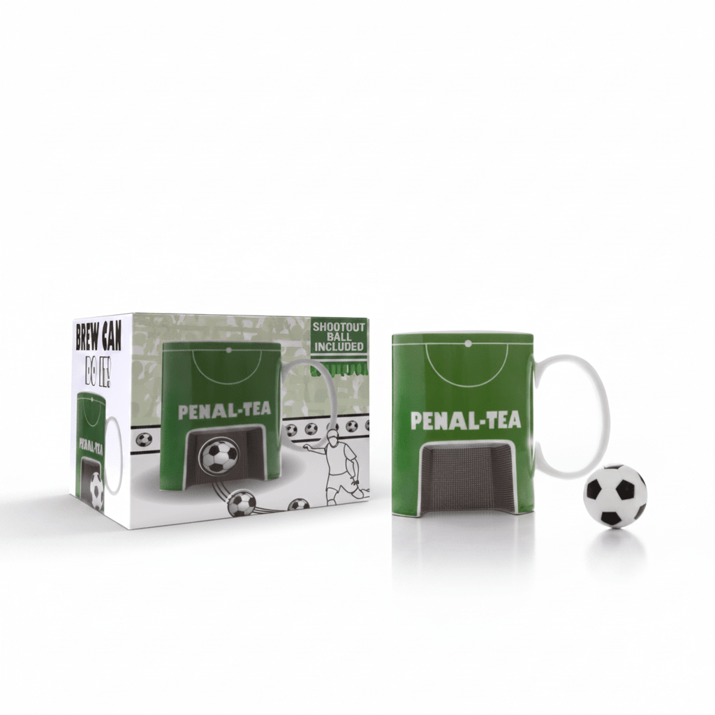 The Fashion Gift Shop: Penal - tea Football Mug with Mini Ball & Goal Net by Boxer Gifts, Mugs & Cups