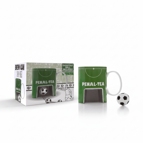 The Fashion Gift Shop: Penal - tea Football Mug with Mini Ball & Goal Net by Boxer Gifts, Mugs & Cups