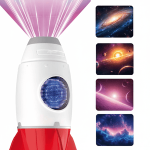 The Fashion Gift Shop: Steepletone Rocket 3 - in - 1 Bedside Light, Digital Clock & Ceiling Projector by Steepletone UK Ltd, Night Lights & Ambient Lighting