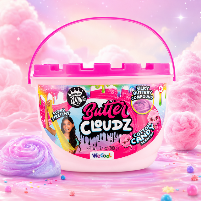 The Fashion Gift Shop: Compound Kings Butter Cloudz Pink Slime - 380g by Paladone UK, butter slime