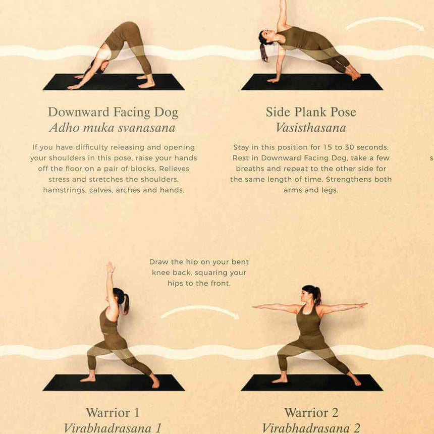 The Fashion Gift Shop: Calm Club Yoga Poses Poster with Video Tutorials by Calm Club, Yoga Posters