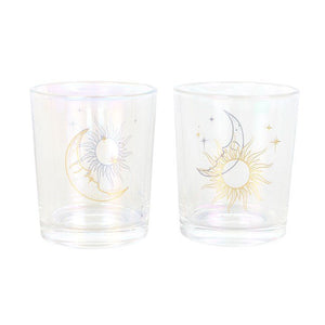 The Fashion Gift Shop: Charming Iridescent Sun and Moon Votive Candle Holders for Your Tea Lights by Mindful Frog, Candle Holders