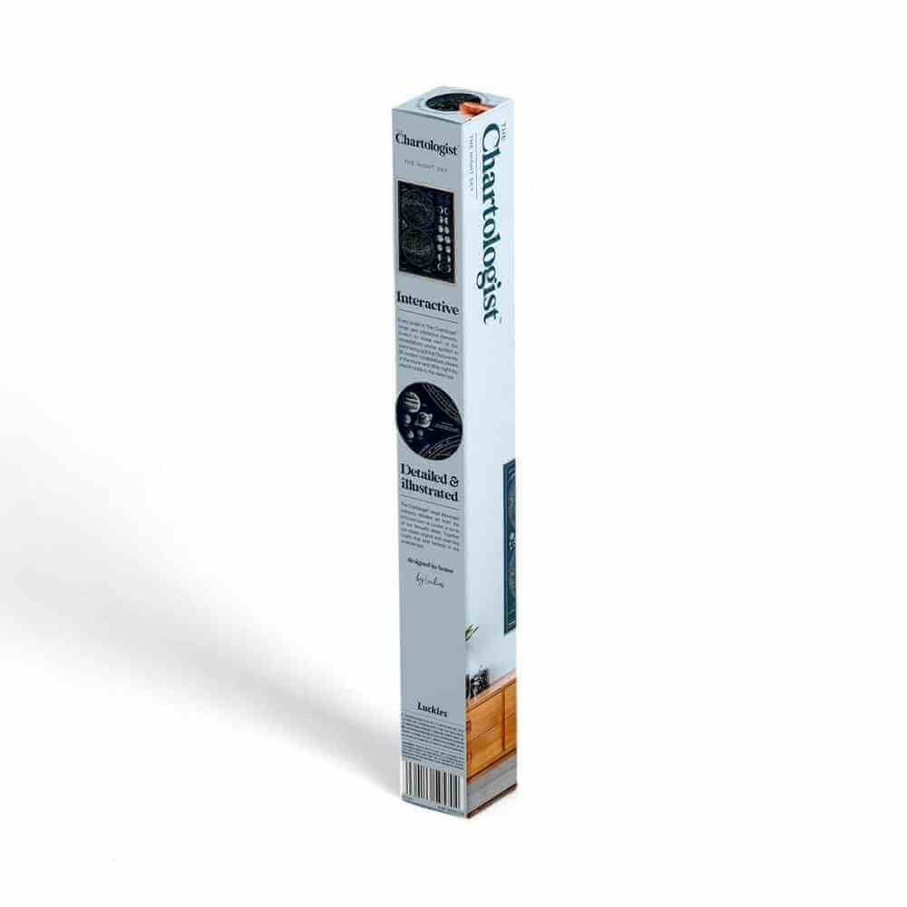 Chartologist scratch-off poster tube with printed night sky graphic