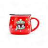 Christmas Cartoon Mugs 150ML Ceramic Hot Chocolate Cups - Red