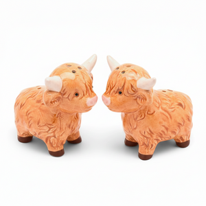Country Living Highland Cow Salt & Pepper Shakers