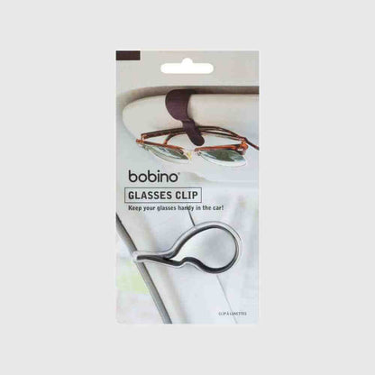 Bobino GLASSES CLIP package card with dark gray clip and cradle