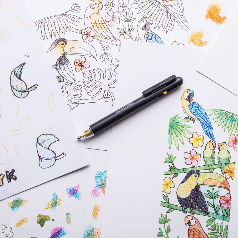 CMYK Make Full - Colour Art with This Ballpoint Pen - The Fashion Gift Shop by SuckUK