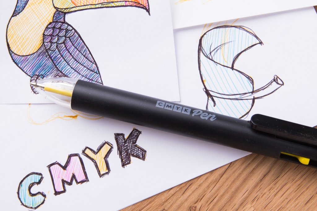 CMYK Make Full - Colour Art with This Ballpoint Pen - The Fashion Gift Shop by SuckUK