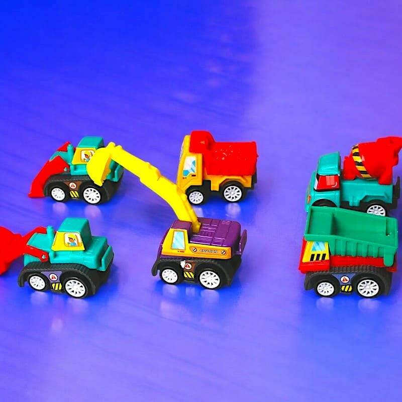 Construction Vehicles Pull-Back and Go Trucks and Diggers Toys Set of 6 🚧  Small Toys  The Fashion Gift Shop .