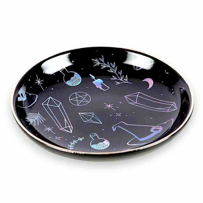 The Fashion Gift Shop: Crystal Potion Witch Trinket Jewellery Dish for Storage by Spirit of equinox, Jewellery Dish