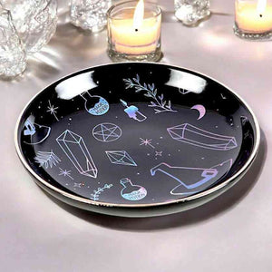 The Fashion Gift Shop: Crystal Potion Witch Trinket Jewellery Dish for Storage by Spirit of equinox, Jewellery Dish