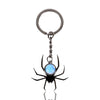 Crystal Spider Keyrings, Black Obsidian, Opal, and Amethyst - With Opalite Cabochon
