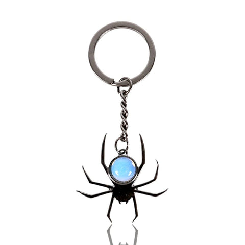 Crystal Spider Keyrings, Black Obsidian, Opal, and Amethyst - Bag Charms & Keyrings by Spirit of equinox