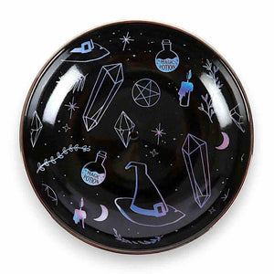 The Fashion Gift Shop: Crystal Witch Incense Holder Plate, Hats, and Potions Decor by Spirit of equinox, Incense Holders