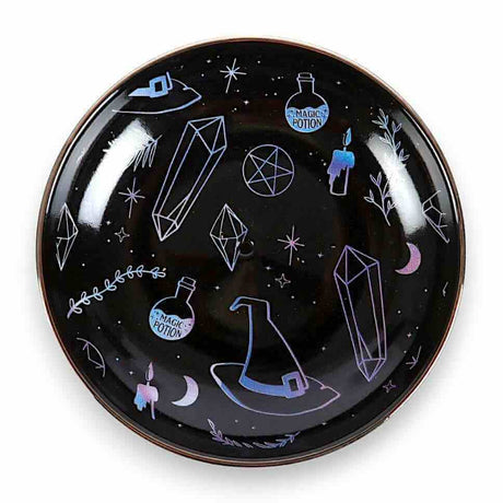 The Fashion Gift Shop: Crystal Witch Incense Holder Plate, Hats, and Potions Decor by Spirit of equinox, Incense Holders