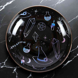 The Fashion Gift Shop: Crystal Witch Incense Holder Plate, Hats, and Potions Decor by Spirit of equinox, Incense Holders