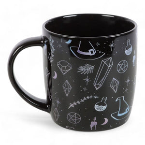 Crystal Witch Print Mug, Hats, and Potions Design 360ml - The Fashion Gift Shop Mugs and Cups by Spirit of equinox