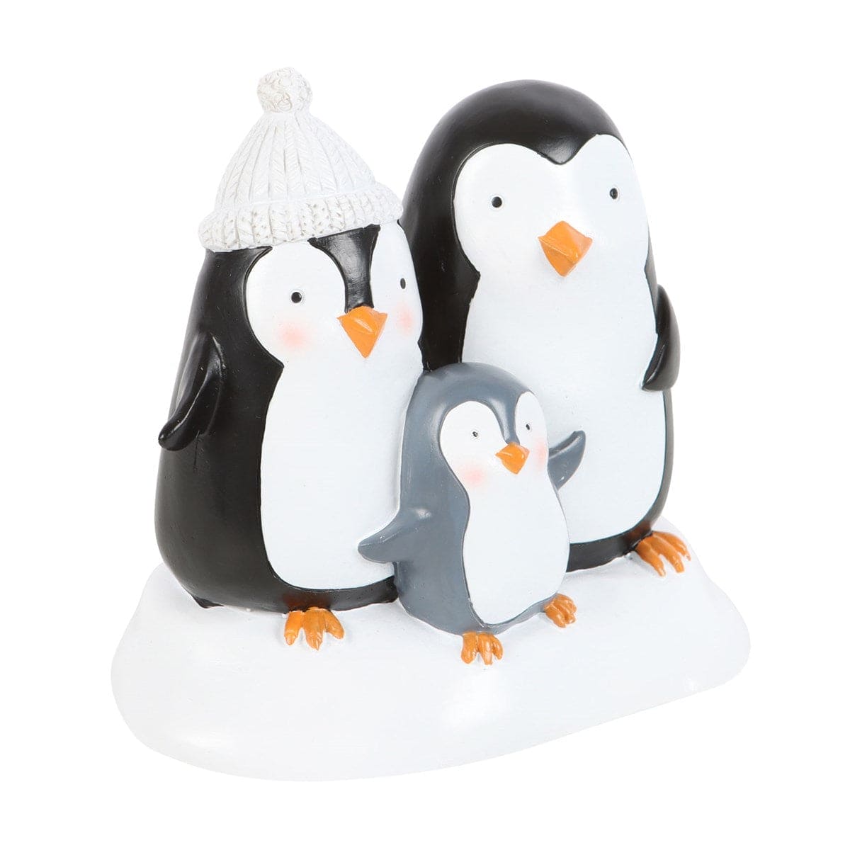 Cute Penguin Family Resin Ornament, Christmas Decorations.