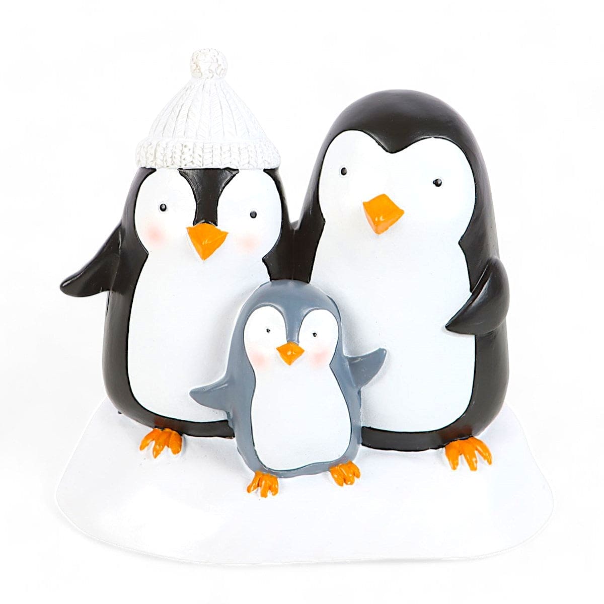 Cute Penguin Family Resin Ornament, Christmas Decorations.