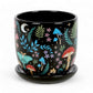 Dark Forest Print Ceramic Plant Pot with Saucer - Pots and Planters by Spirit of equinox