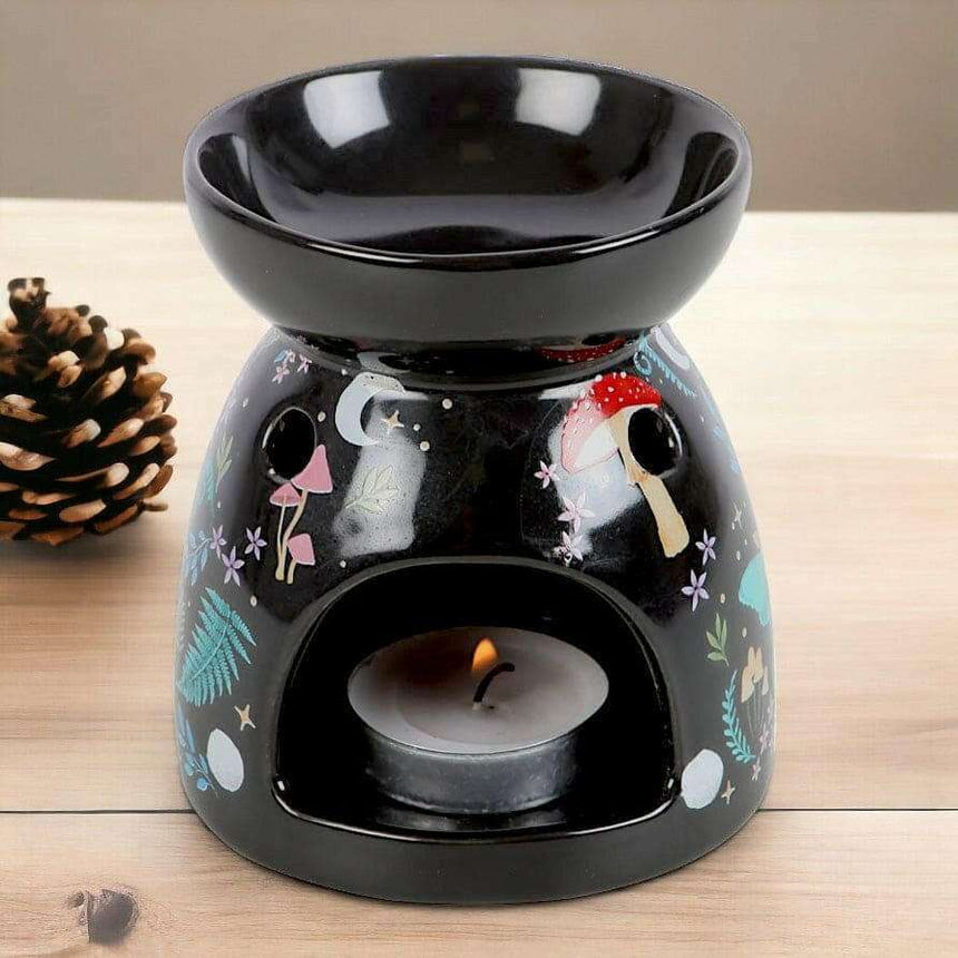 The Fashion Gift Shop: Dark Forest Print Oil Burner Wax Melter Home Fragrance by Spirit of equinox, Oil Burner & Wax Melters