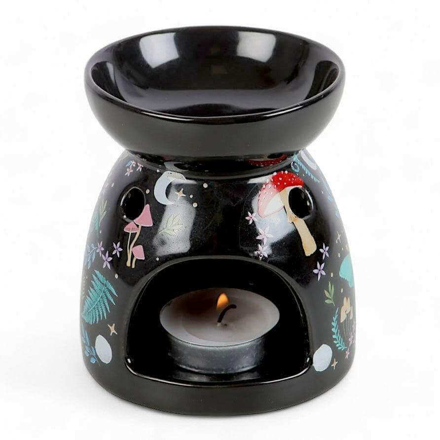 Dark Forest Print Oil Burner Wax Melter Home Fragrance by Spirit of equinox
