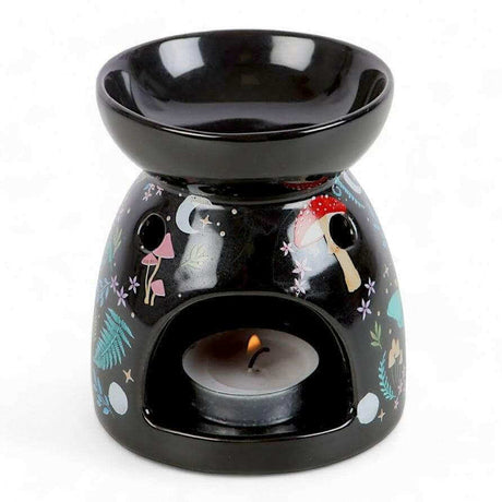 The Fashion Gift Shop: Dark Forest Print Oil Burner Wax Melter Home Fragrance by Spirit of equinox, Oil Burner & Wax Melters