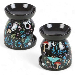 The Fashion Gift Shop: Dark Forest Print Oil Burner Wax Melter Home Fragrance by Spirit of equinox, Oil Burner & Wax Melters