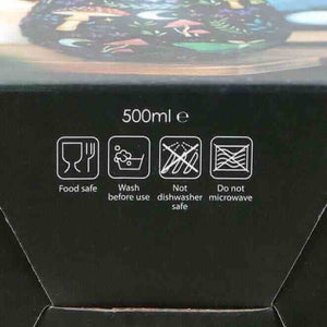 The Fashion Gift Shop: Dark Forest Print Stemless Wine Glass Gin Tumbler 500ml by Spirit of equinox, Stemless Wine Glass