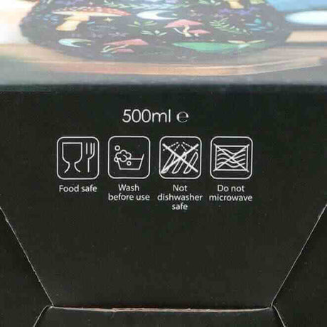 The Fashion Gift Shop: Dark Forest Print Stemless Wine Glass Gin Tumbler 500ml by Spirit of equinox, Stemless Wine Glass