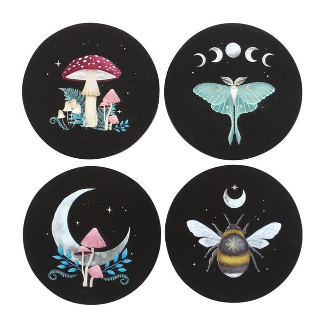 Dark Forest Set of 4 Coaster - Tea Coasters by Spirit of equinox