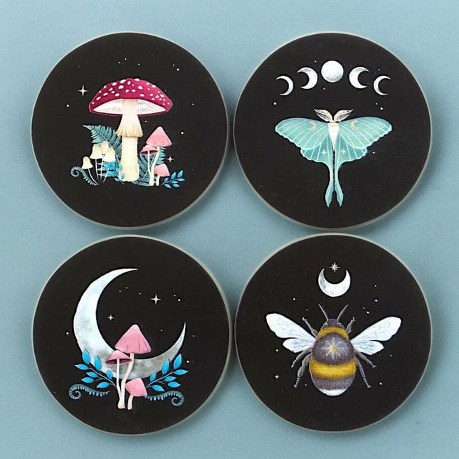 Dark Forest Set of 4 Coaster - Tea Coasters by Spirit of equinox