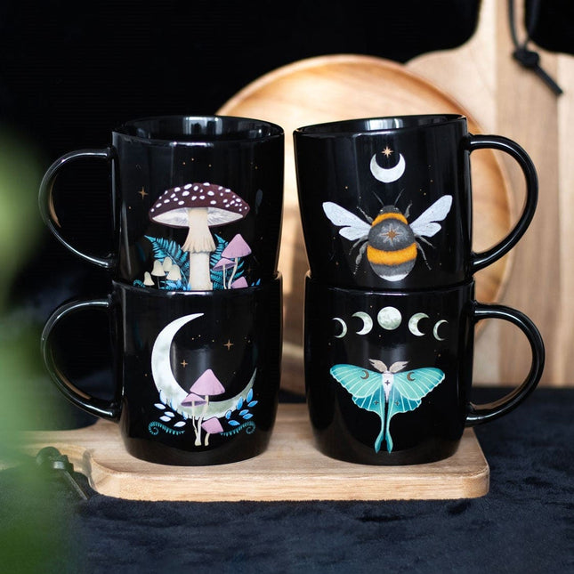 Dark Forest Set of 4 Mugs, With Dark Forest Gift Box - Mugs and Cups by Spirit of equinox