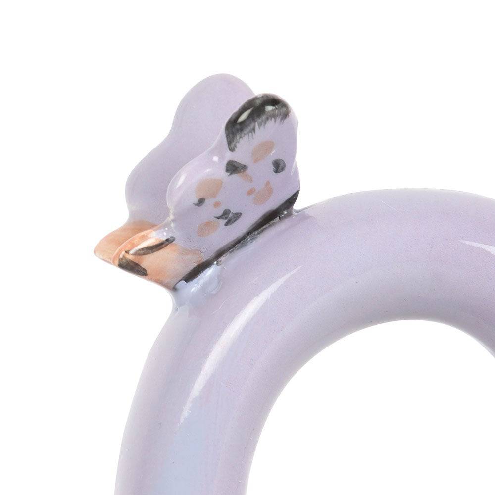 Ditsy Floral Print Spring Garden Ceramic Flower Jug with 3D Butterfly by Jones Home & Gifts