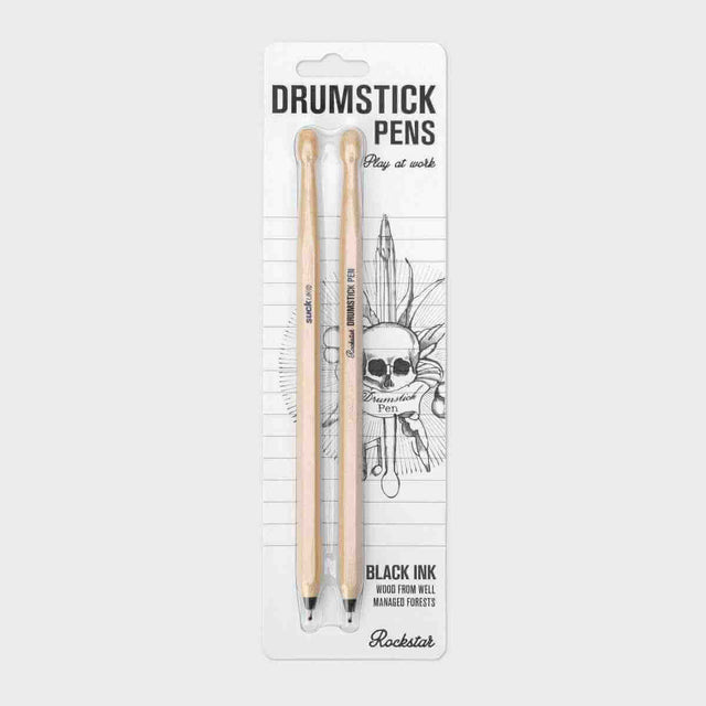 The Fashion Gift Shop: Drumstick Pens Set Of 2 Pens That Are Also Fun Drumsticks by SuckUK, Pen & Pencil Cases