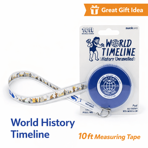 The Fashion Gift Shop: 10ft World History Measuring Tape – Unique Educational Gift 📏🌍 by SuckUK, Gadgets