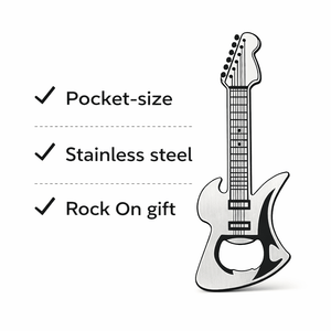 Rock Guitar Bottle Opener | Luckies Stainless Steel Opener