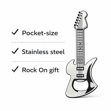 Rock Guitar Bottle Opener | Luckies Stainless Steel Opener