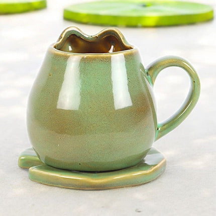 Frog Shaped Mug and Lily Pad Saucer - Mugs and Cups by Sass & Belle