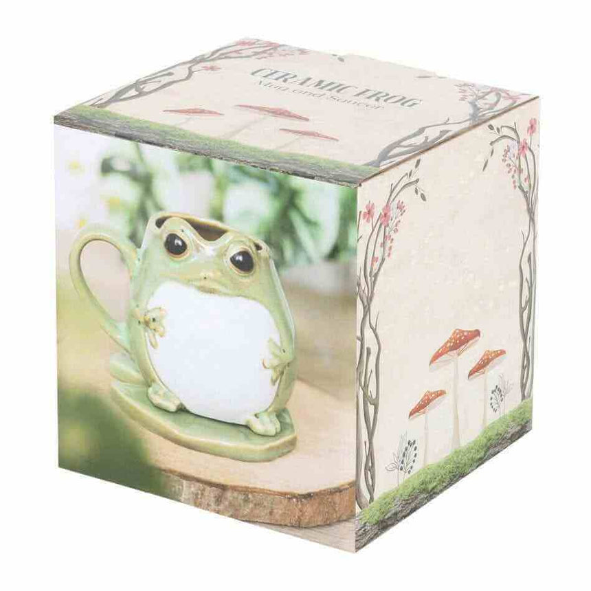 The Fashion Gift Shop: Cute Frog Shaped Mug and Lily Pad Saucer for Frog Lovers 🐸 by Jones Home & Gifts, Mugs and Cups