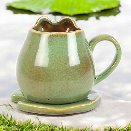 Frog Shaped Mug and Lily Pad Saucer - Mugs and Cups by Sass & Belle