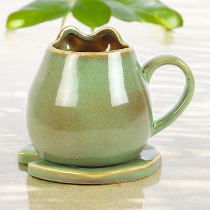 Frog Shaped Mug and Lily Pad Saucer - Mugs and Cups by Sass & Belle