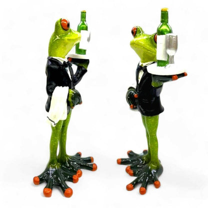 Frog Waiter Statue Ornament  The Fashion Gift Shop   The Fashion Gift Shop .